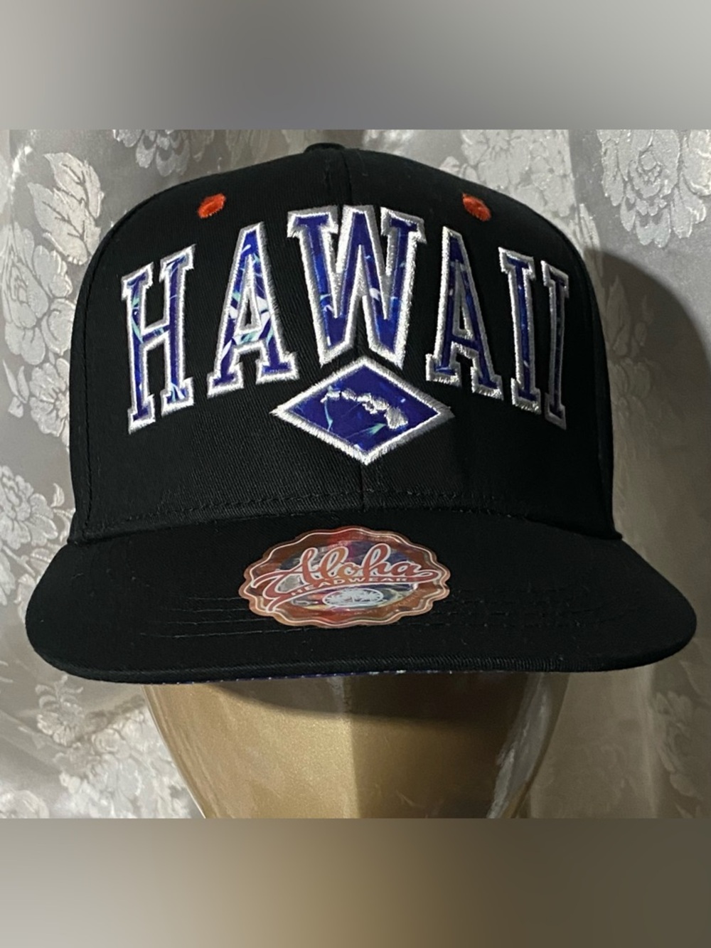 Aloha Headwear Hawaii Snapback Hat Black Tropical Logo Cap